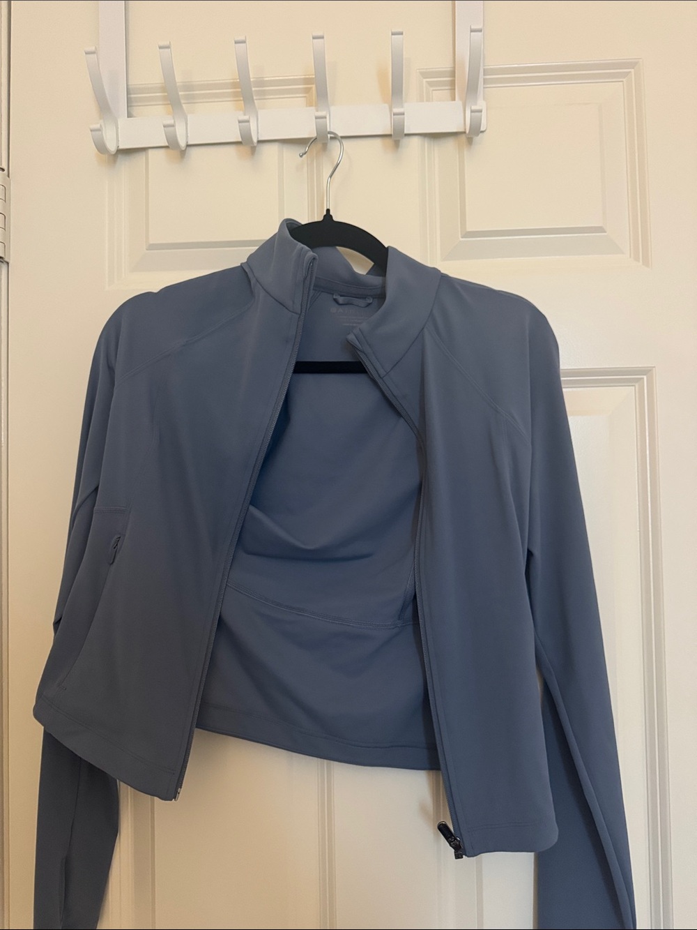Athleta Light Blue Women's Athletic Zip-Front Jacket